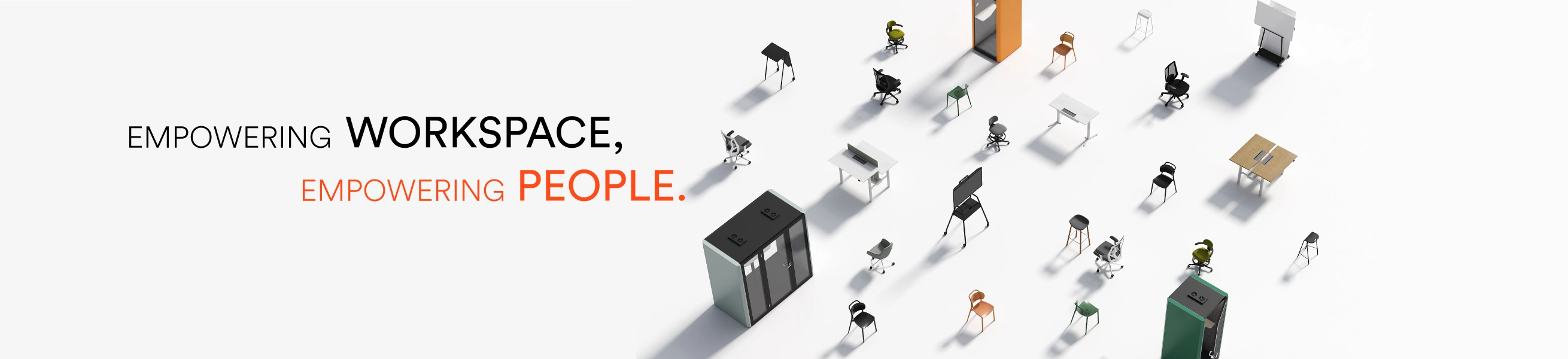 Modern workspace with office furniture